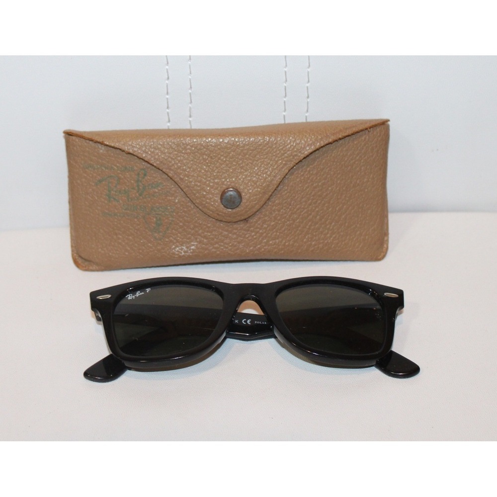 Ray-Ban Wayfarer sunglasses RB2140 polarized 50-22 Italy black 901/58 with case